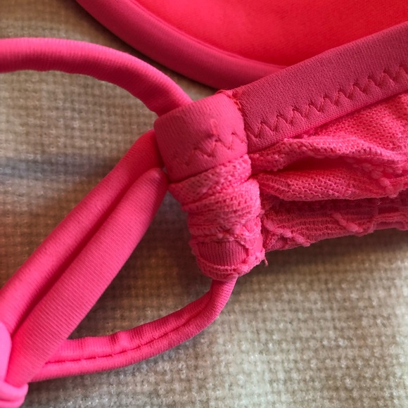 Victoria’s Secret neon pink lace push up swim top 36D - Picture 7 of 7